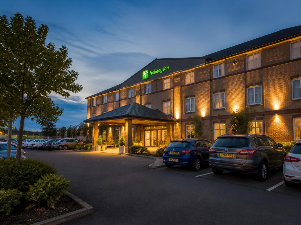 Hotel car park at dusk